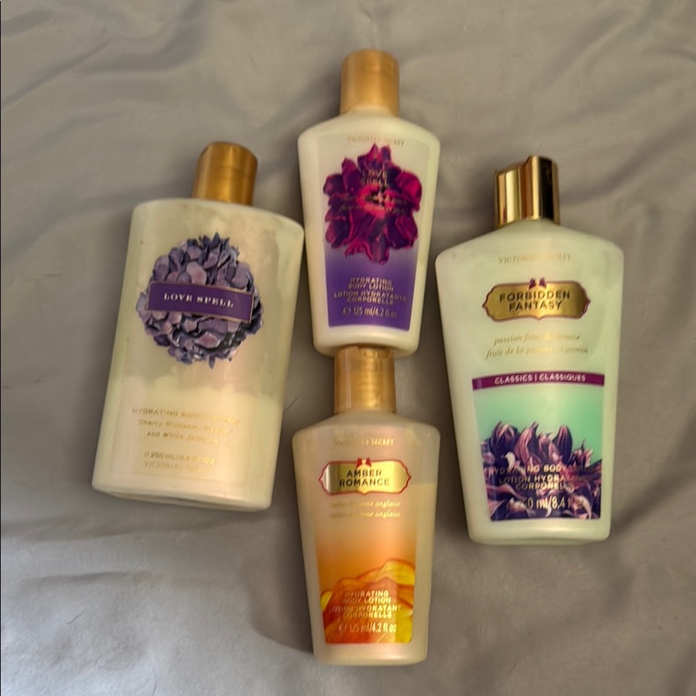 Victoria's Secret Love Spell, Amber Romance, and Forbidden Fantasy